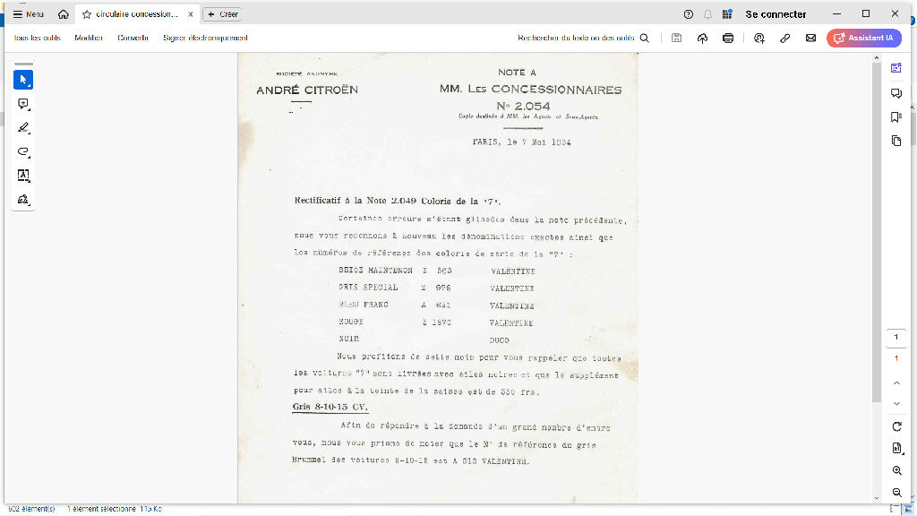 Circulaire 2.054 - 7 Mai 1934 couleurs carrosserie de la 7.png